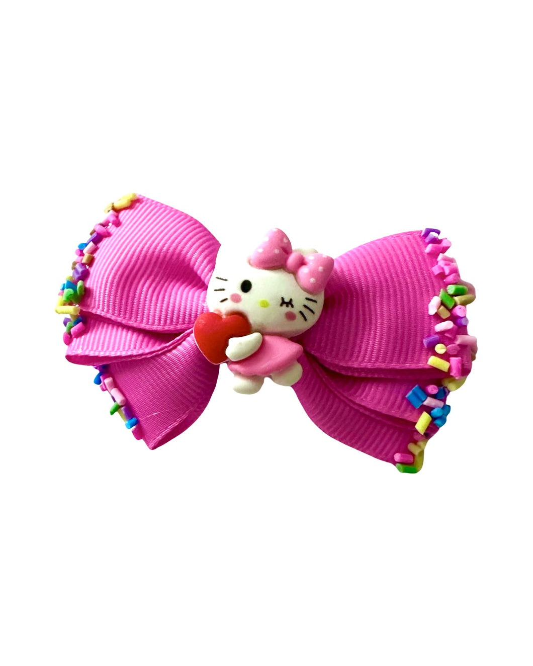 Rainbow Sprinkle Kitty Bow