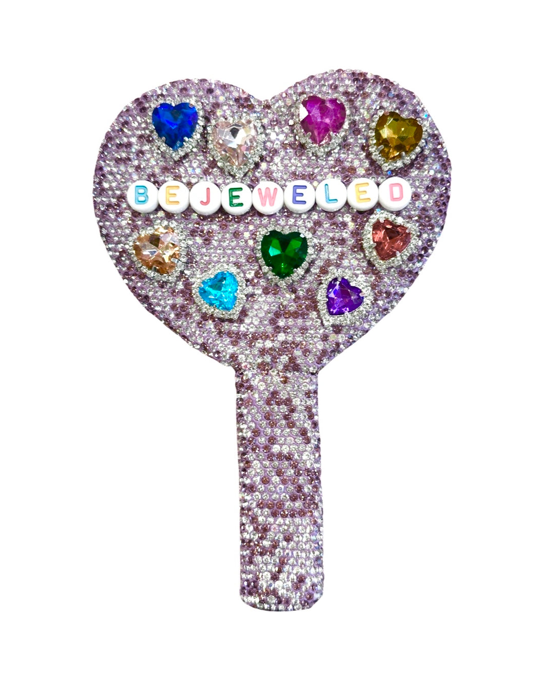 Bejeweled Purple Crystal Magic Mirror