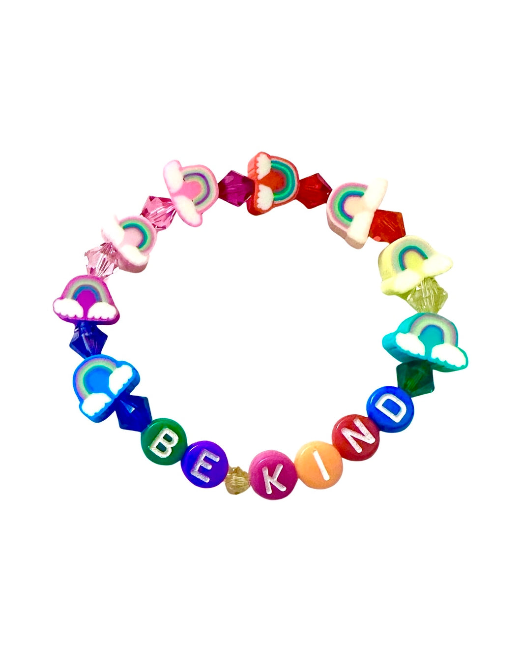 “Be Kind” Rainbows & Swarovski Crystal Bracelet