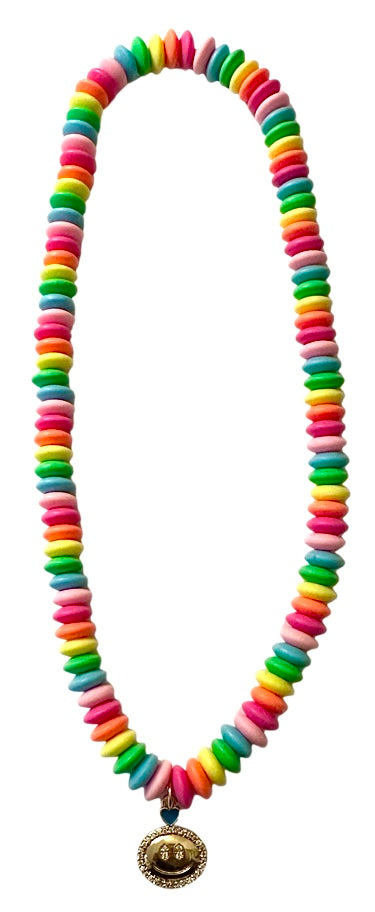 Candy Necklace: CZ Smiley Charm