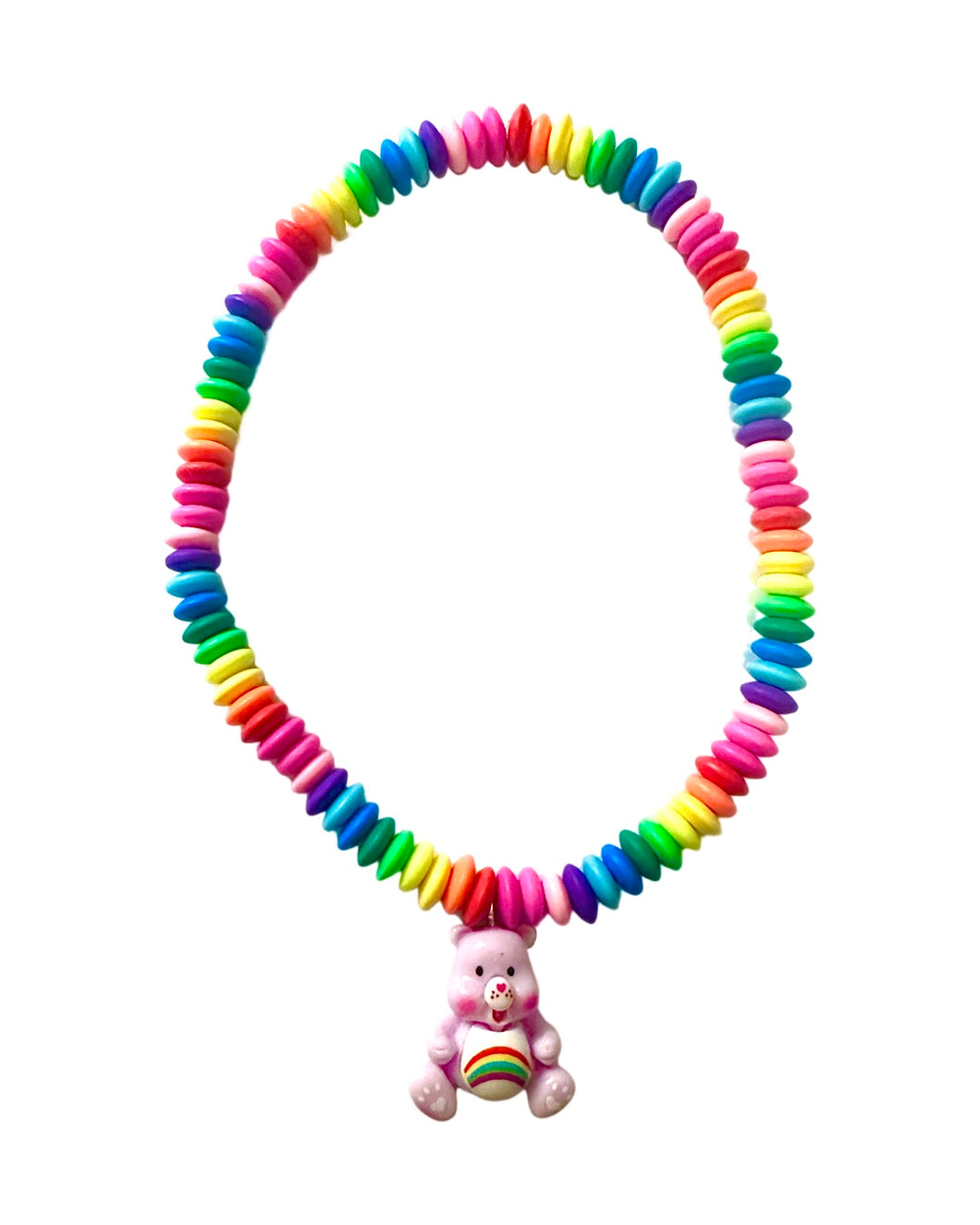 Candy Bear Necklace: Purple Rainbow