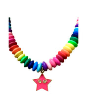 Load image into Gallery viewer, Candy Necklace: Pink Star Lashes
