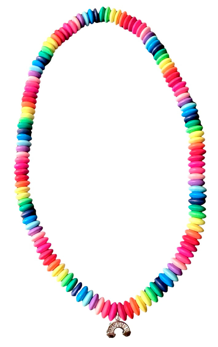 Candy Necklace: Silver Rainbow