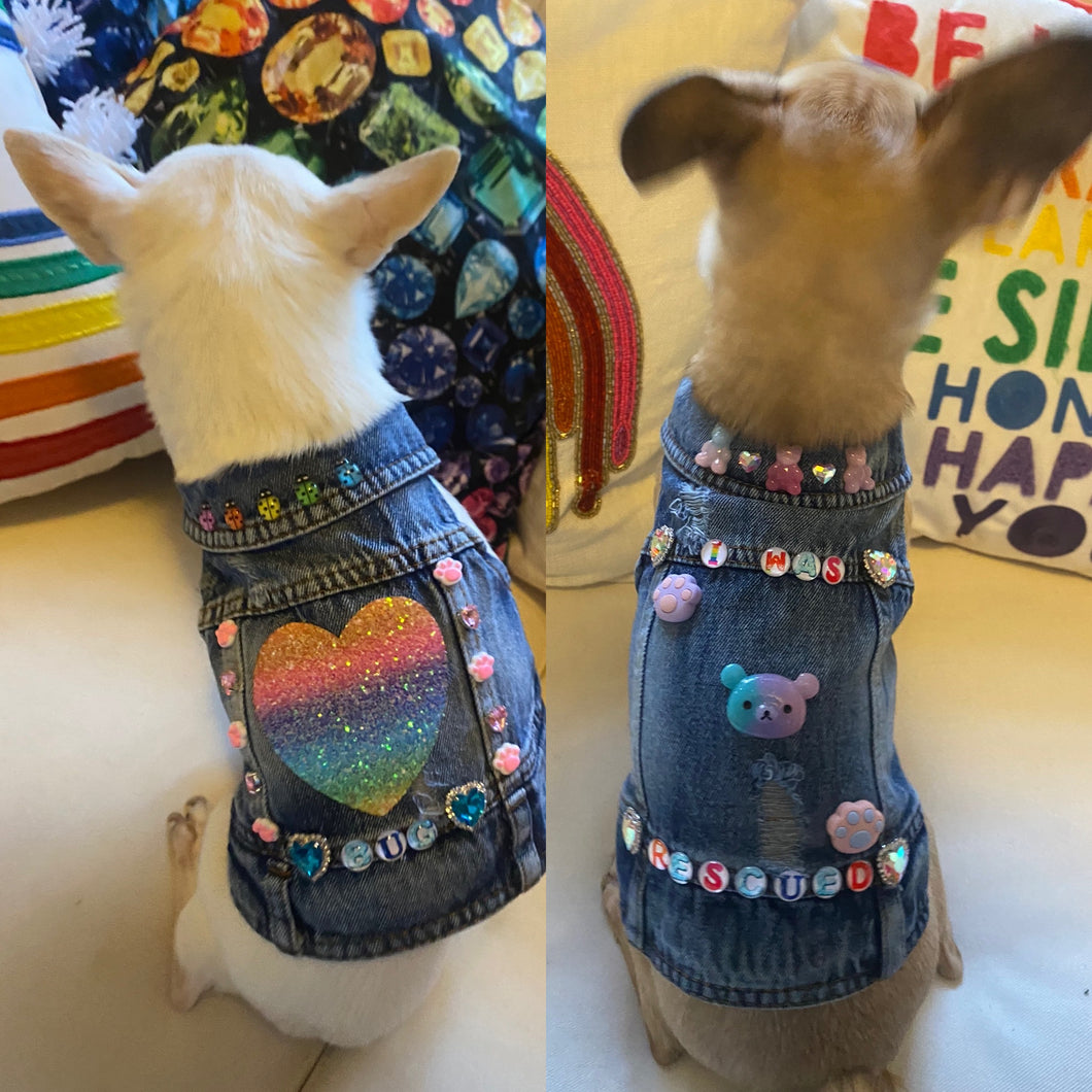 Custom Pet Denim Jacket: 30% to Animal Haven Shelter