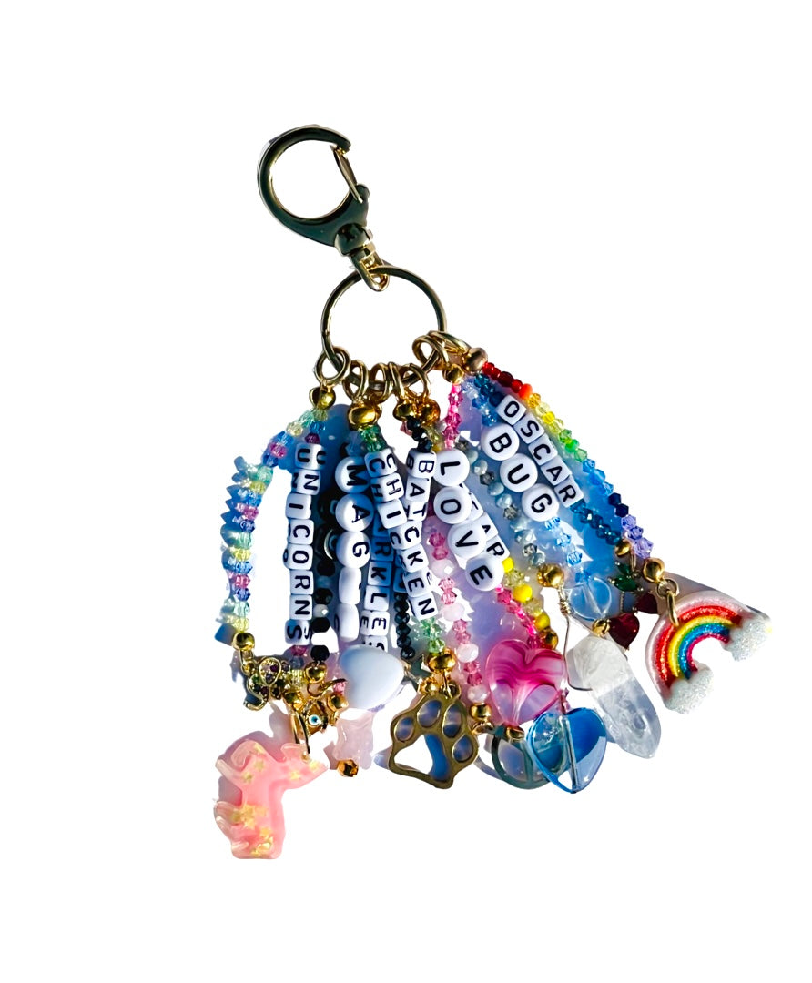 Bella Brewster x Live Rainbowfully bespoke Swarovski Keychain