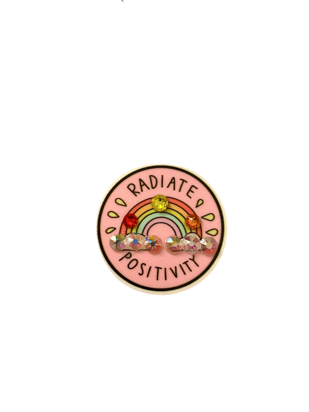 Pink Radiate Positivity Retro Pin