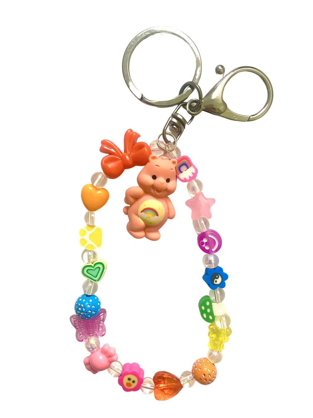 Rainbow Bear Keychain