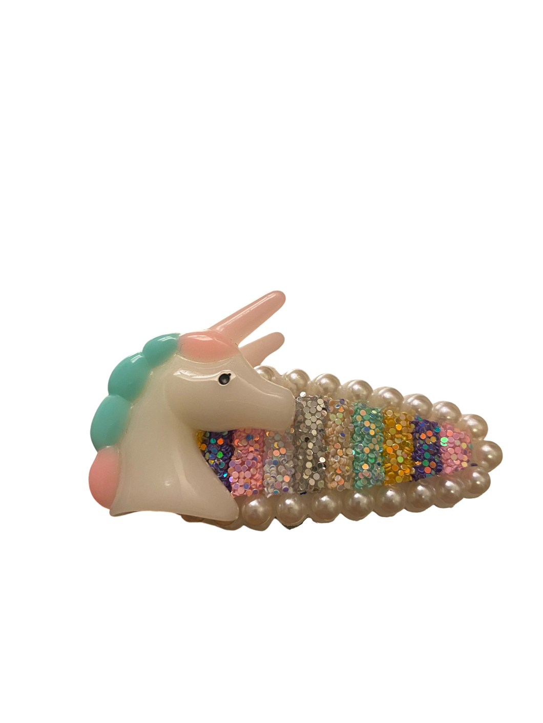 Unicorn Pearl Glitter Cliplette, 3 inches