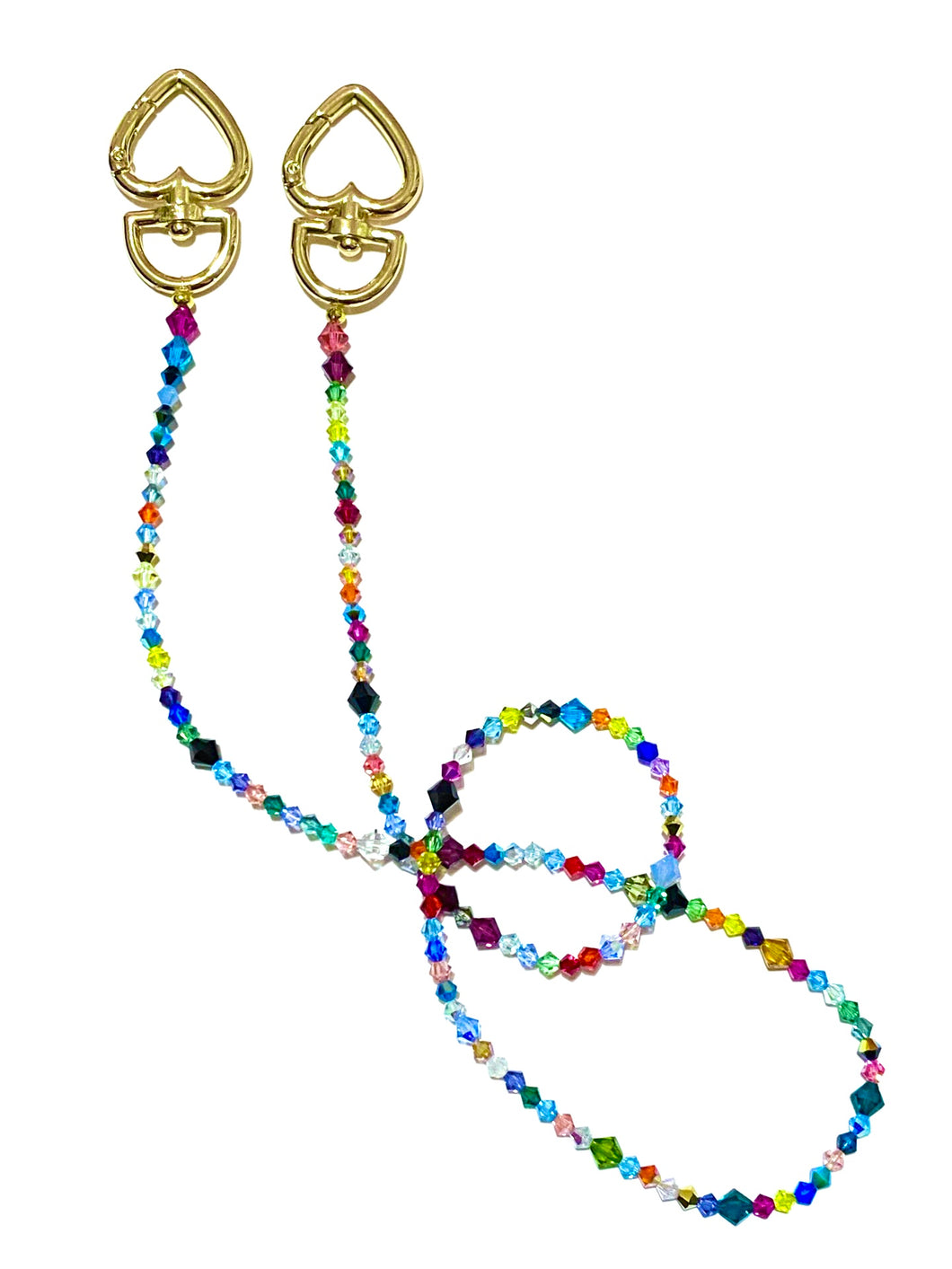 Rainbow & Gold Swarovski Masklette