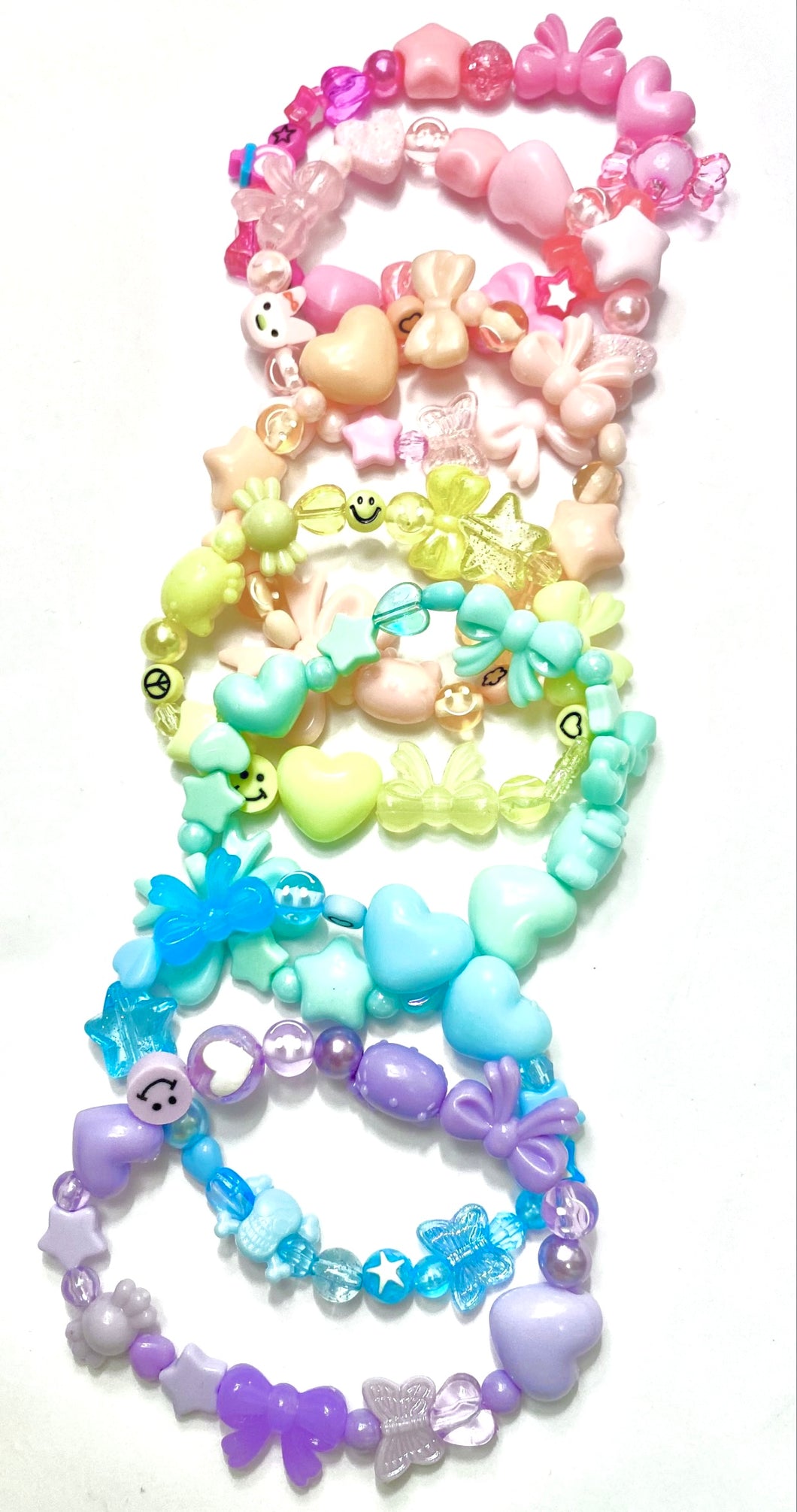 Pastel Mixed Media Bracelets