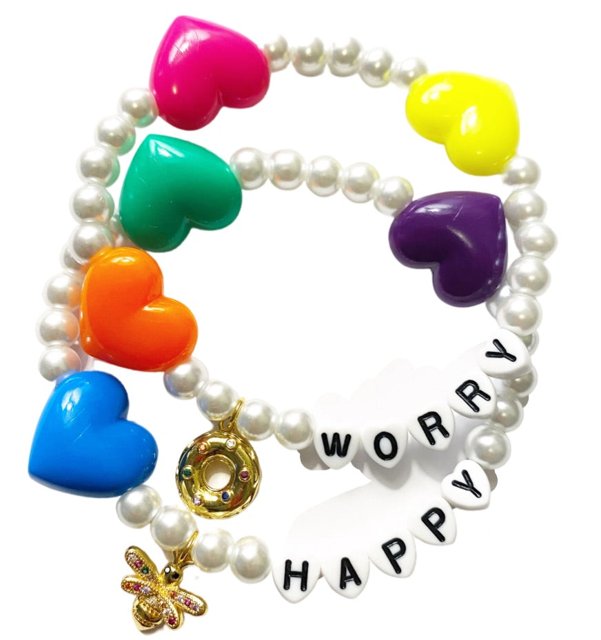 Donut Worry Bee Happy Bracelets