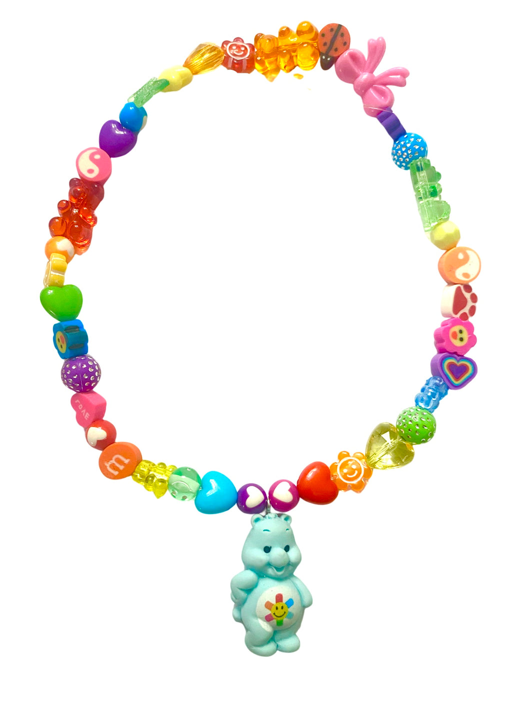 Rainbow Smile Bear Necklace