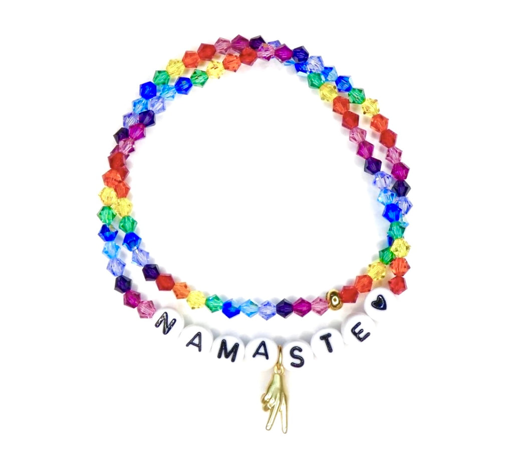 Namaste Necklace/Double Wrap Bracelet