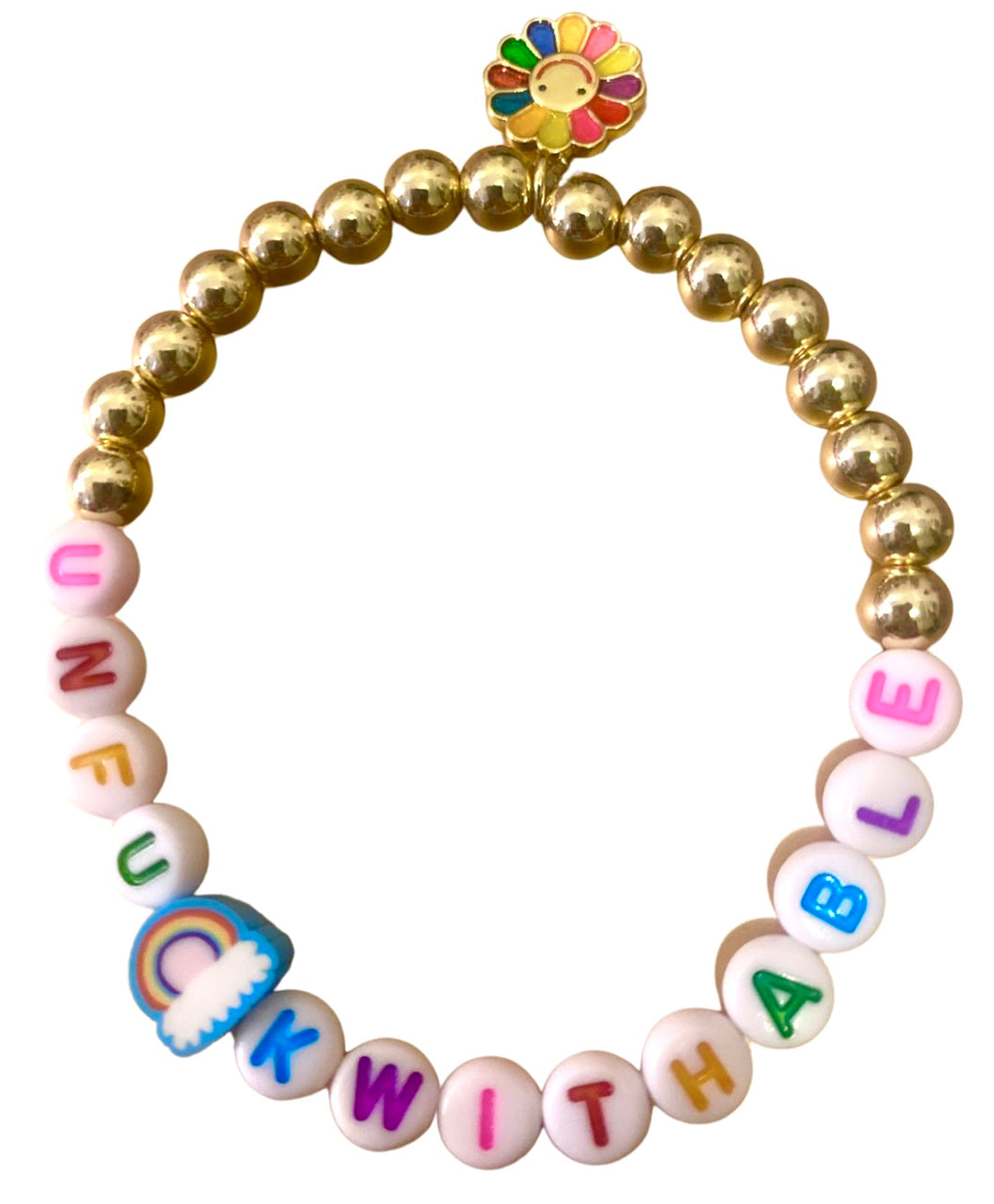 “Unfu🌈kwithable” 14k Gold-Filled Bracelet