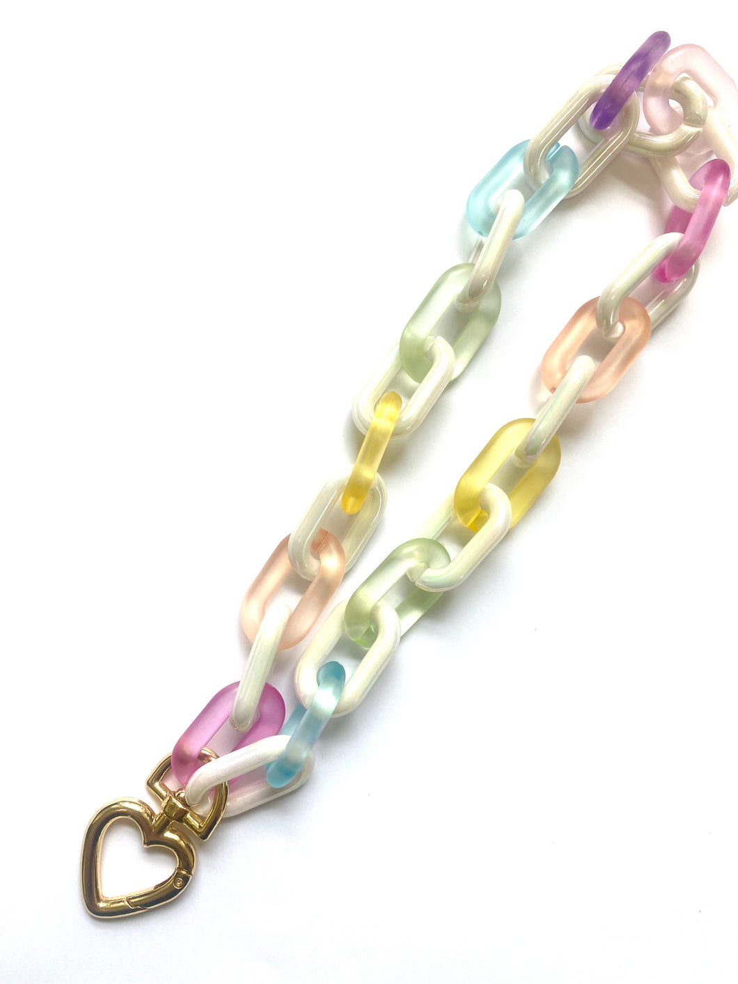 Pastel and Pearl Pouchlette with Heart clasp